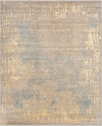 Современный Индийский ковер Shabby Classic №4059 307x245cm из шерсти и шелка в стиле неоклассика