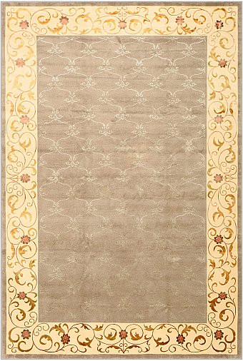 Современный Тибетский ковер Gansu №2444 302x200cm из шерсти и шелка в стиле неоклассика